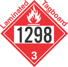 Flammable Class 3 UN1298 Tagboard DOT Placard