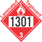 Flammable Class 3 UN1301 Tagboard DOT Placard