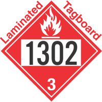 Flammable Class 3 UN1302 Tagboard DOT Placard