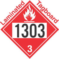 Flammable Class 3 UN1303 Tagboard DOT Placard