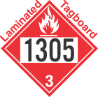 Flammable Class 3 UN1305 Tagboard DOT Placard