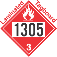 Flammable Class 3 UN1305 Tagboard DOT Placard