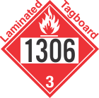 Flammable Class 3 UN1306 Tagboard DOT Placard