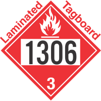 Flammable Class 3 UN1306 Tagboard DOT Placard