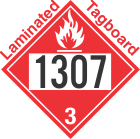 Flammable Class 3 UN1307 Tagboard DOT Placard