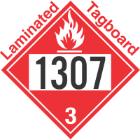 Flammable Class 3 UN1307 Tagboard DOT Placard