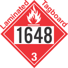 Flammable Class 3 UN1648 Tagboard DOT Placard