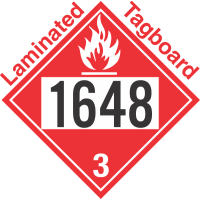 Flammable Class 3 UN1648 Tagboard DOT Placard