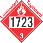 Flammable Class 3 UN1723 Tagboard DOT Placard