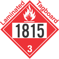 Flammable Class 3 UN1815 Tagboard DOT Placard