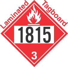 Flammable Class 3 UN1815 Tagboard DOT Placard