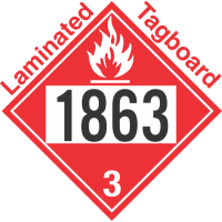 Flammable Class 3 UN1863 Tagboard DOT Placard