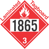 Flammable Class 3 UN1865 Tagboard DOT Placard