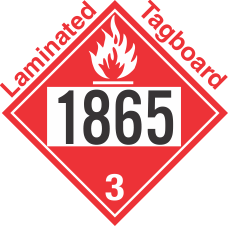 Flammable Class 3 UN1865 Tagboard DOT Placard