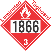 Flammable Class 3 UN1866 Tagboard DOT Placard