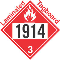 Flammable Class 3 UN1914 Tagboard DOT Placard