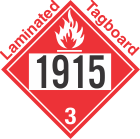 Flammable Class 3 UN1915 Tagboard DOT Placard