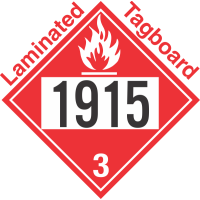 Flammable Class 3 UN1915 Tagboard DOT Placard