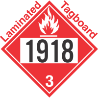 Flammable Class 3 UN1918 Tagboard DOT Placard