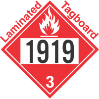 Flammable Class 3 UN1919 Tagboard DOT Placard