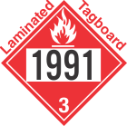 Flammable Class 3 UN1991 Tagboard DOT Placard