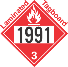 Flammable Class 3 UN1991 Tagboard DOT Placard