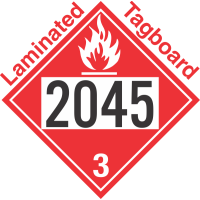 Flammable Class 3 UN2045 Tagboard DOT Placard