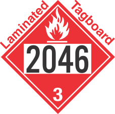 Flammable Class 3 UN2046 Tagboard DOT Placard