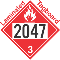 Flammable Class 3 UN2047 Tagboard DOT Placard