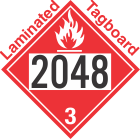 Flammable Class 3 UN2048 Tagboard DOT Placard