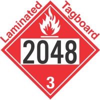 Flammable Class 3 UN2048 Tagboard DOT Placard