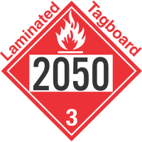 Flammable Class 3 UN2050 Tagboard DOT Placard