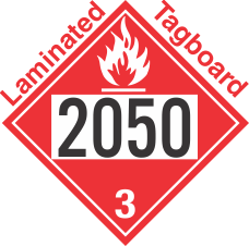 Flammable Class 3 UN2050 Tagboard DOT Placard