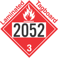 Flammable Class 3 UN2052 Tagboard DOT Placard