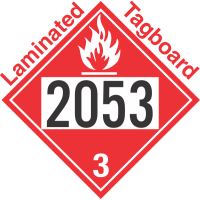 Flammable Class 3 UN2053 Tagboard DOT Placard