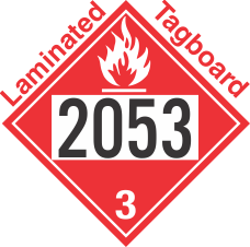 Flammable Class 3 UN2053 Tagboard DOT Placard