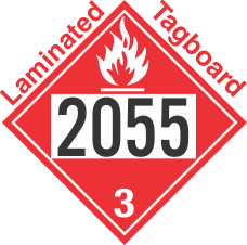 Flammable Class 3 UN2055 Tagboard DOT Placard