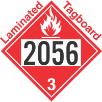 Flammable Class 3 UN2056 Tagboard DOT Placard