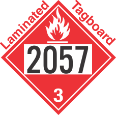 Flammable Class 3 UN2057 Tagboard DOT Placard