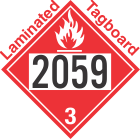 Flammable Class 3 UN2059 Tagboard DOT Placard
