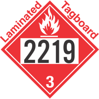 Flammable Class 3 UN2219 Tagboard DOT Placard