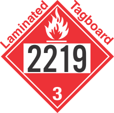 Flammable Class 3 UN2219 Tagboard DOT Placard