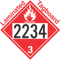 Flammable Class 3 UN2234 Tagboard DOT Placard