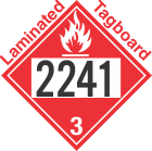 Flammable Class 3 UN2241 Tagboard DOT Placard