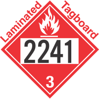 Flammable Class 3 UN2241 Tagboard DOT Placard