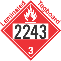 Flammable Class 3 UN2243 Tagboard DOT Placard