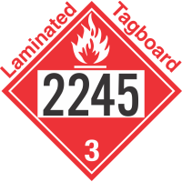 Flammable Class 3 UN2245 Tagboard DOT Placard