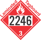 Flammable Class 3 UN2246 Tagboard DOT Placard