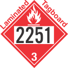 Flammable Class 3 UN2251 Tagboard DOT Placard