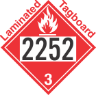 Flammable Class 3 UN2252 Tagboard DOT Placard